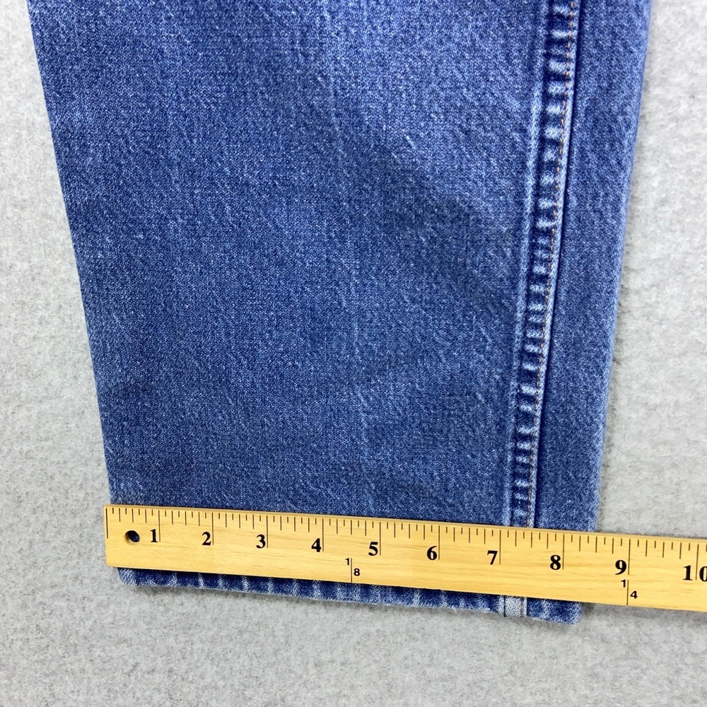 VINTAGE Wrangler Jeans Mens 40x29‎ Blue Denim Distressed Cowboy Cut Made In USA - Picture 11 of 12